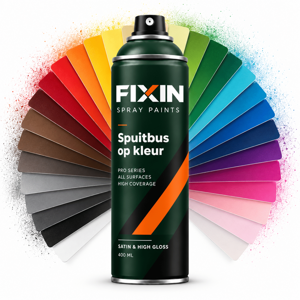 Spuitbus op kleur te mengen in alle kleuren