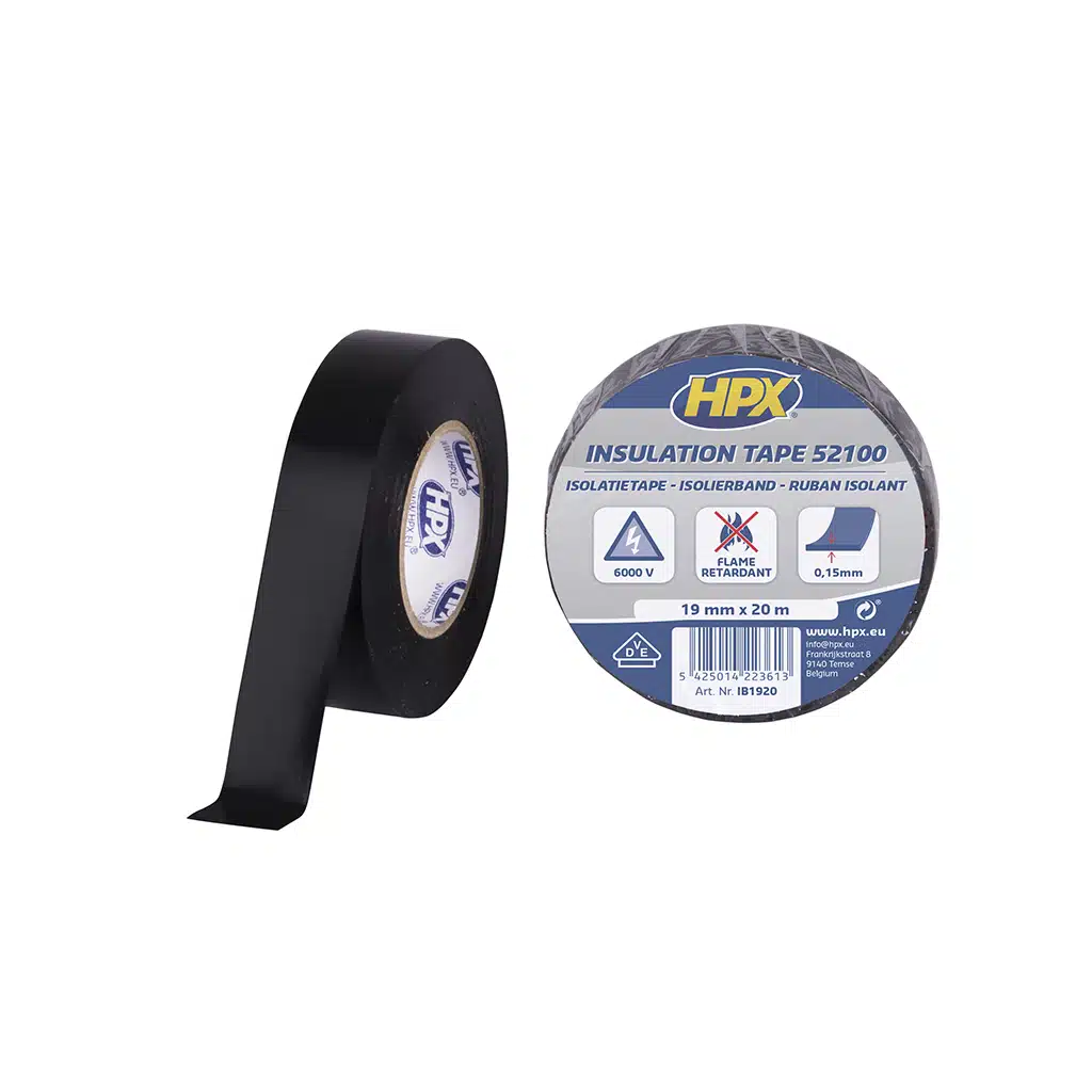 HPX Pvc Isolatietape Vde – Zwart 19MM X 20M