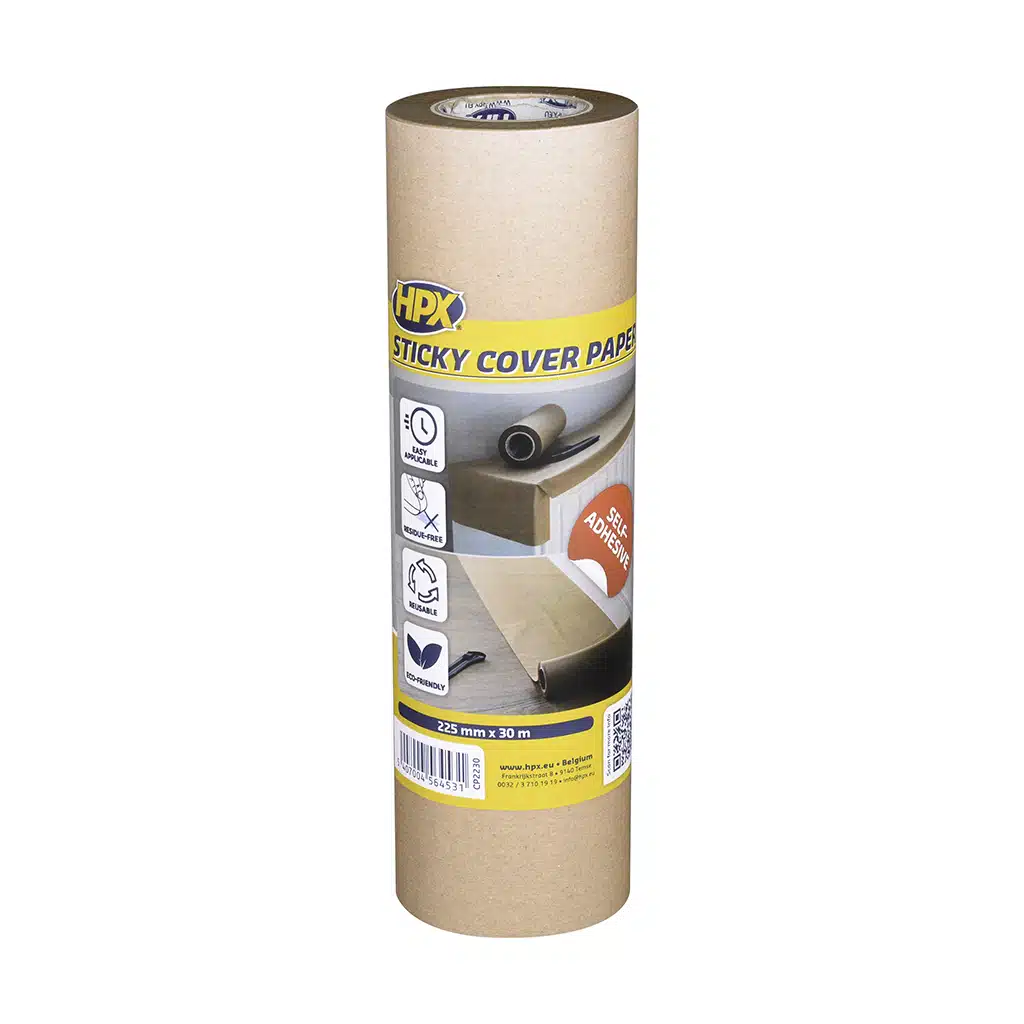 HPX Zelfklevend Afdekpapier – 225MM X 30M