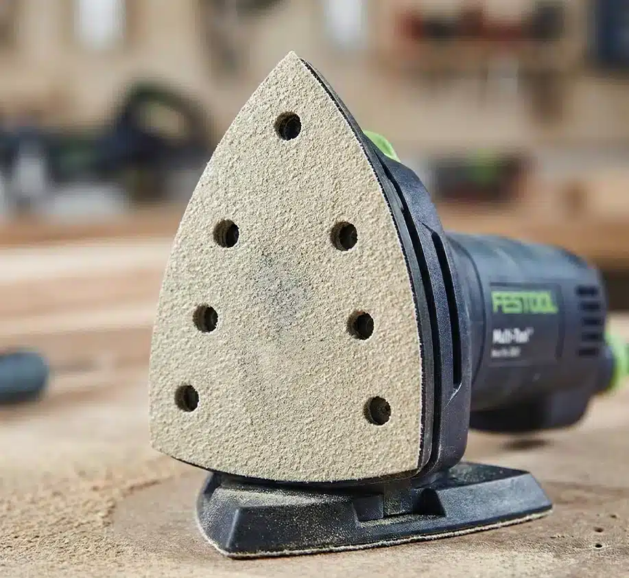 Klingspor Delta Schuurpapier op Festool Schuurmachine