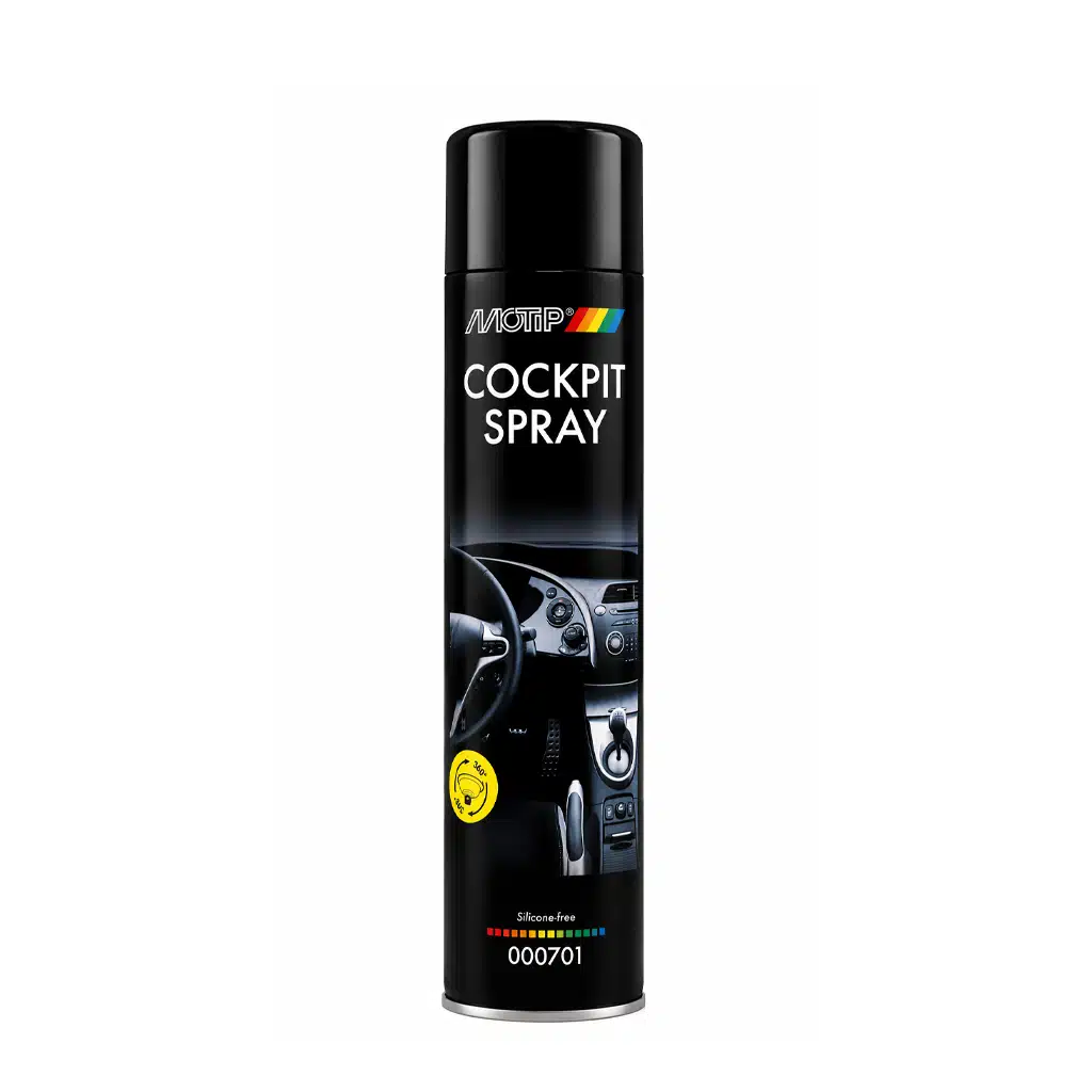 Motip Cockpitspray Zwart Geurloos 600ml